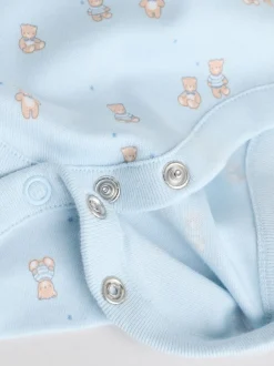 Rompertjes En Hemdjes|Rompertjes En Hemdjes|Next Blauw - Short Sleeve Baby Bear Bodysuit