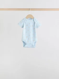Rompertjes En Hemdjes|Rompertjes En Hemdjes|Next Blauw - Short Sleeve Baby Bear Bodysuit