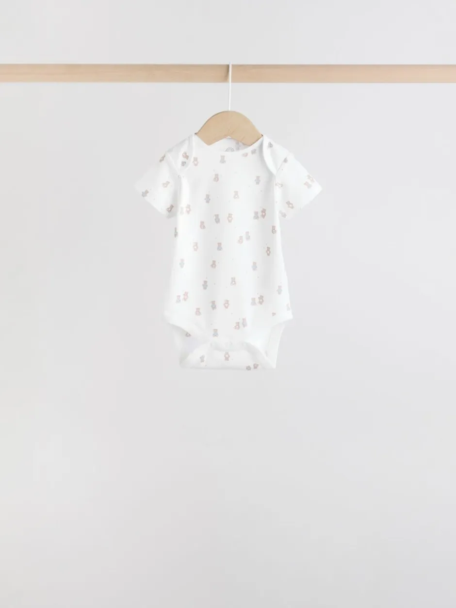 Rompertjes En Hemdjes|Rompertjes En Hemdjes|Next Blauw - Short Sleeve Baby Bear Bodysuit