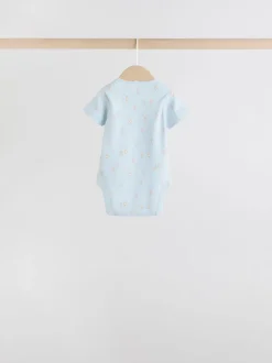 Rompertjes En Hemdjes|Rompertjes En Hemdjes|Next Blauw - Short Sleeve Baby Bear Bodysuit
