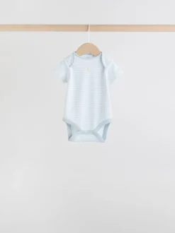 Rompertjes En Hemdjes|Rompertjes En Hemdjes|Next Blauw - Short Sleeve Baby Bear Bodysuit