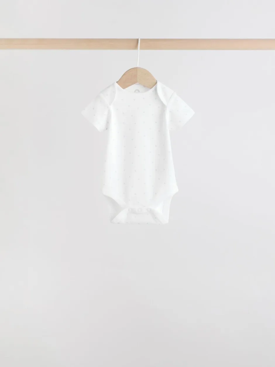 Rompertjes En Hemdjes|Rompertjes En Hemdjes|Next Blauw - Short Sleeve Baby Bear Bodysuit