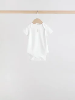 Rompertjes En Hemdjes|Rompertjes En Hemdjes|Next Blauw - Short Sleeve Baby Bear Bodysuit