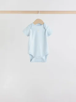 Rompertjes En Hemdjes|Rompertjes En Hemdjes|Next Blauw - Short Sleeve Baby Bear Bodysuit