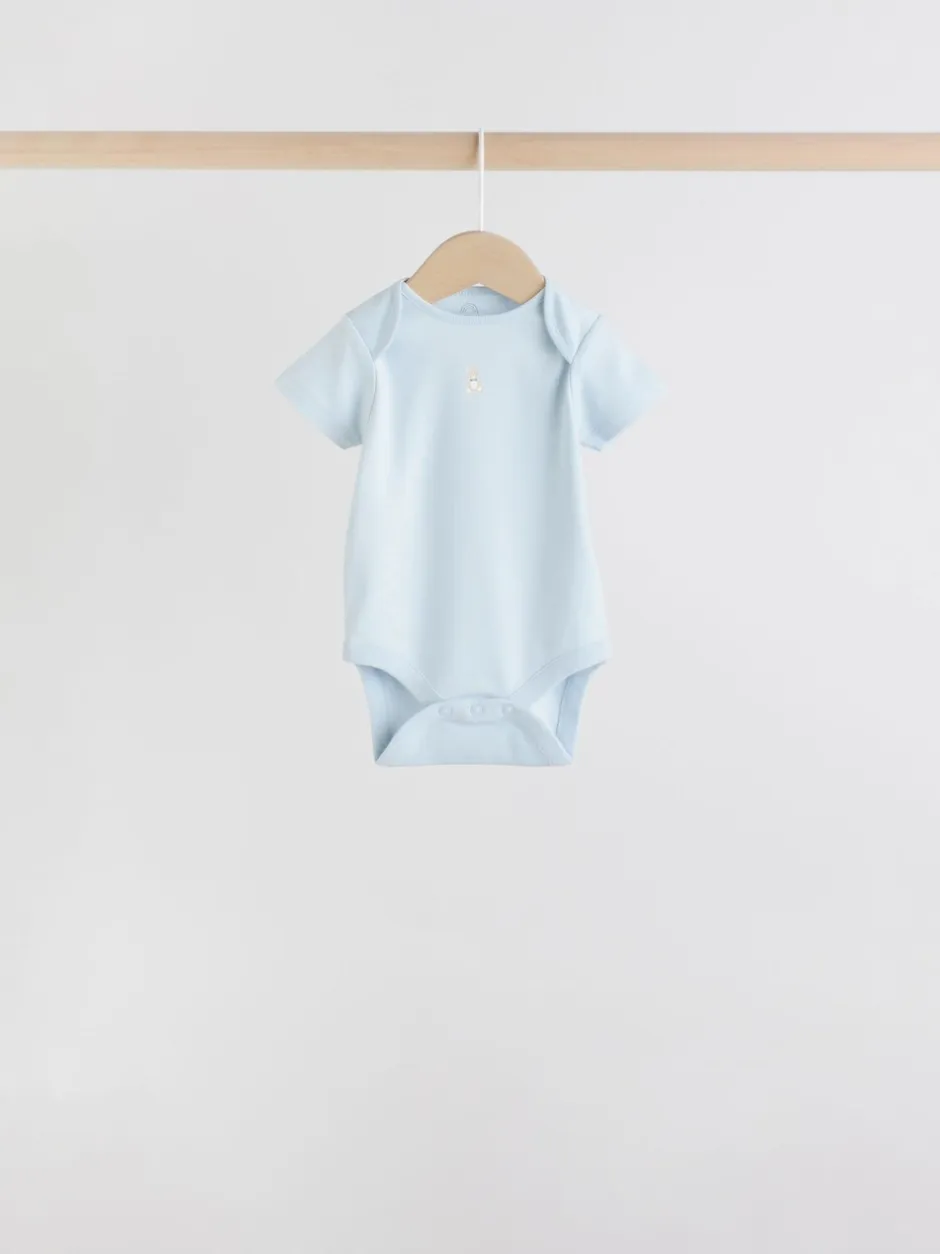 Rompertjes En Hemdjes|Rompertjes En Hemdjes|Next Blauw - Short Sleeve Baby Bear Bodysuit