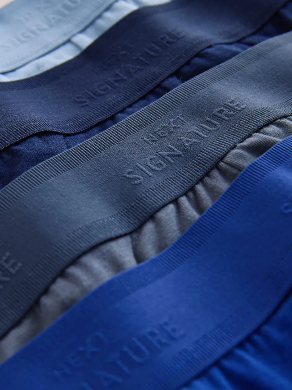 Ondergoed|Ondergoed*Next Blauw - Signature Comfort Blues Boxers 4 Pack
