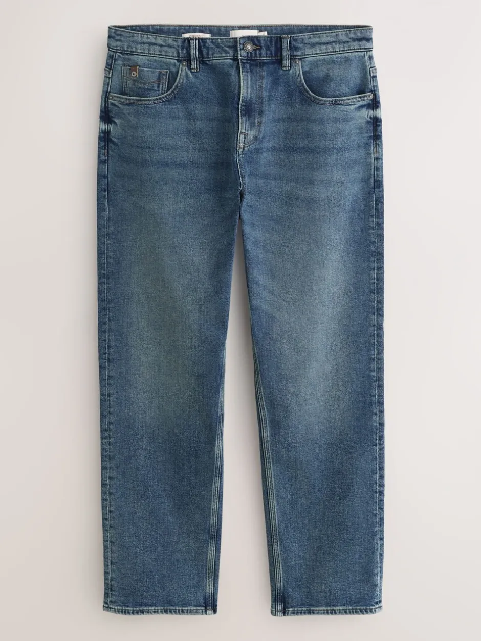 Jeans*Next - Signature geborstelde behaaglijke denim jeans met wol Blauw