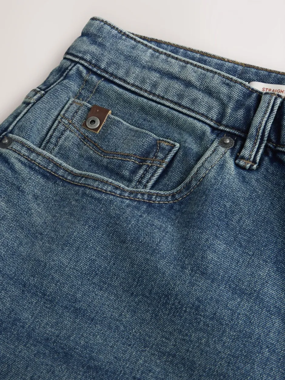 Jeans*Next - Signature geborstelde behaaglijke denim jeans met wol Blauw