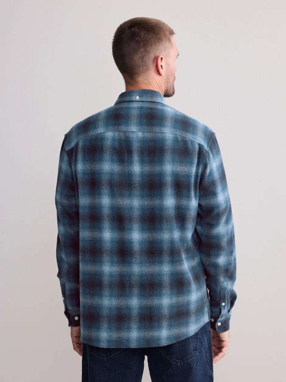 Formele Overhemden|Shirts*Next Blauw - Signature Ruit overhemd met Lange mouwen
