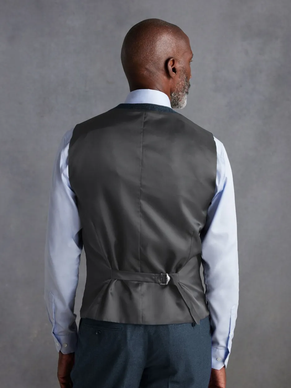 Vesten|Next - Signature Zignone flanellen gilet van Italiaanse wol-kasjmier blend Blauw