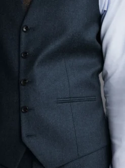 Vesten|Next - Signature Zignone flanellen gilet van Italiaanse wol-kasjmier blend Blauw