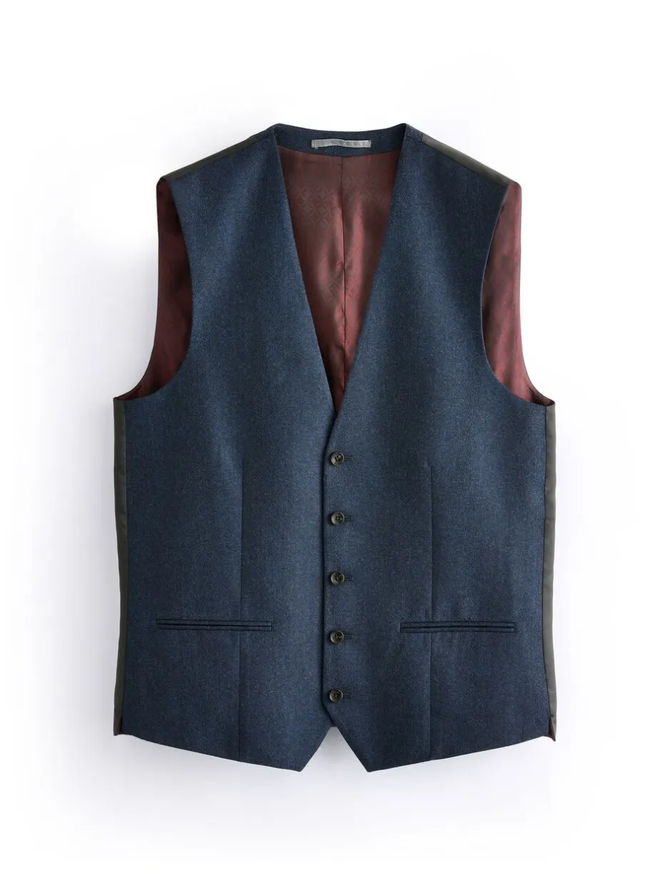 Vesten|Next - Signature Zignone flanellen gilet van Italiaanse wol-kasjmier blend Blauw