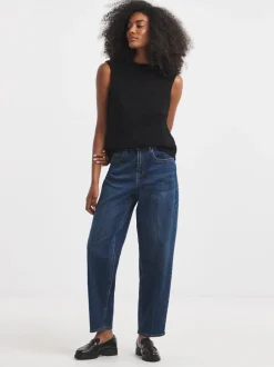 Jeans|Simply Be - Smart Tapered Barrel Jeans Blauw