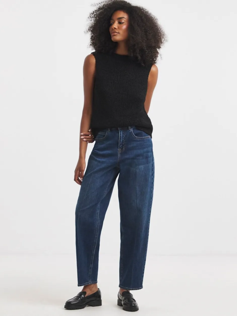 Jeans|Simply Be - Smart Tapered Barrel Jeans Blauw