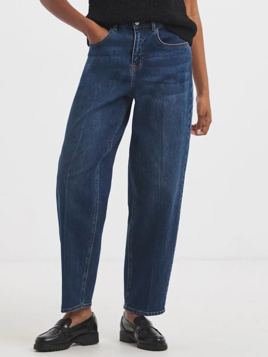 Jeans|Simply Be - Smart Tapered Barrel Jeans Blauw