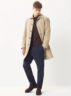 Broeken En Chino's|Next - Single Pleated Stretch Chinos Trousers Blauw