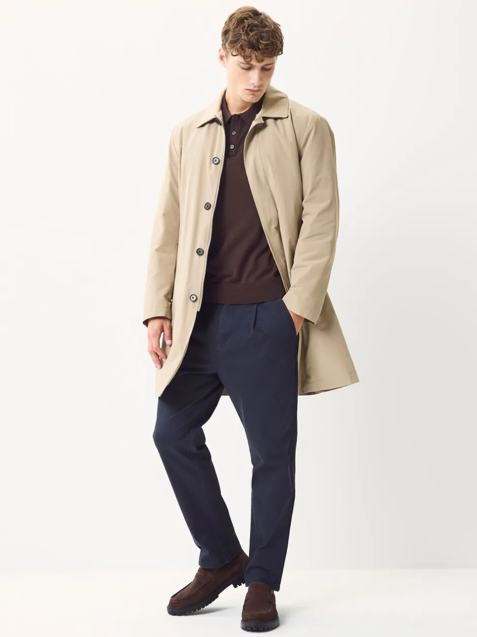 Broeken En Chino's|Next - Single Pleated Stretch Chinos Trousers Blauw