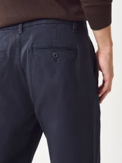 Broeken En Chino's|Next - Single Pleated Stretch Chinos Trousers Blauw
