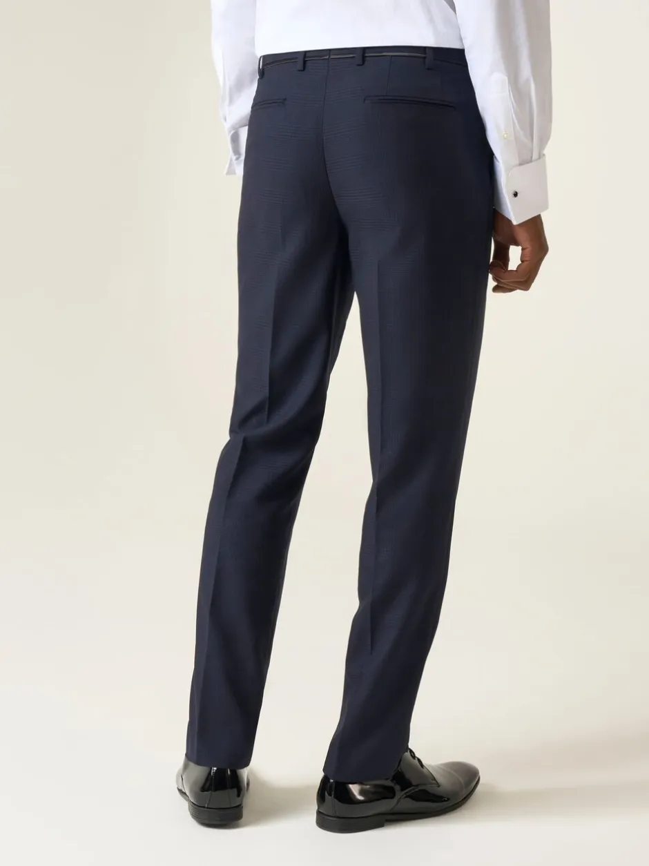 Smokings En Feestkleding*Skopes - getailleerd Newman-kostuum met ruit: pantalon Blauw