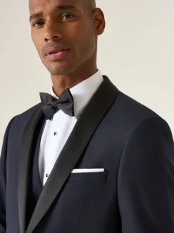 Smokings En Feestkleding*Skopes - getailleerd Newman-kostuum met ruit: jas Blauw