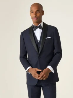 Smokings En Feestkleding*Skopes - getailleerd Newman-kostuum met ruit: jas Blauw