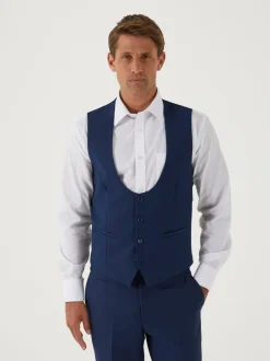 Vesten|Skopes - Milan Scoop Slim fit gilet Blauw