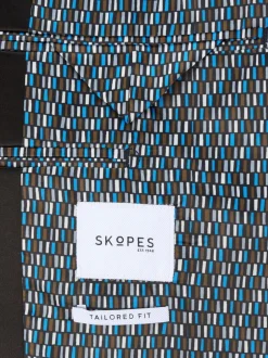Smokings En Feestkleding*Skopes - Paso Tailored Fit Velvet Jacket Blauw