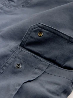 Broeken En Chino's|Next Blauw - Slim Fit - Katoenen cargostretchbroek