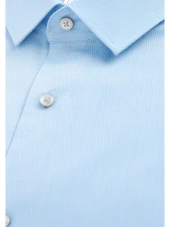 Formele Overhemden|Shirts*Next Blauw - Slim Fit - Onderhoudsvriendelijk, getextureerd, slim fit overhemd met enkele manchet