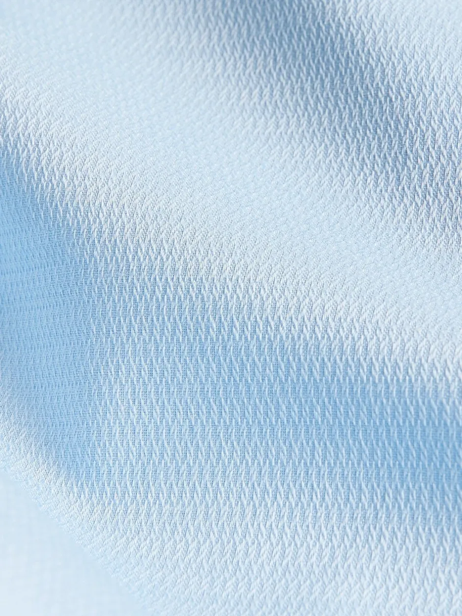 Formele Overhemden|Shirts*Next Blauw - Slim Fit - Onderhoudsvriendelijk, getextureerd, slim fit overhemd met enkele manchet