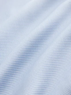 Formele Overhemden*Next - Slim Fit - Signature 100% katoenen overhemd met textuur Blauw