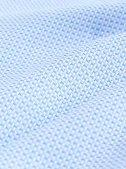 Formele Overhemden*Next - Slim Fit - Textured Long Sleeve Formal Shirt with Trim Blauw