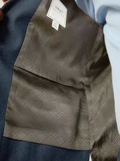 Vesten|Next Blauw - Slim fit gestructureerd flanellen Pakgilet