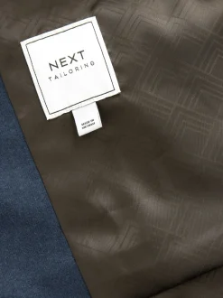 Vesten|Next Blauw - Slim fit gestructureerd flanellen Pakgilet
