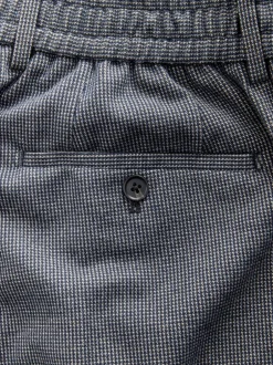 Formele Broek|Next - Slim fit getextureerde broek met elastische achterkant en stretchy Blauw