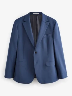 Pakken|Next - Slim fit Jack van wol Blend Motionflex Pak Blauw