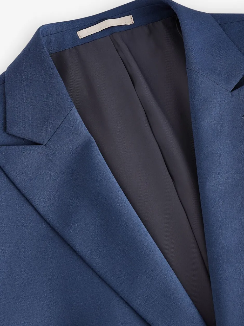 Pakken|Next - Slim fit Jack van wol Blend Motionflex Pak Blauw
