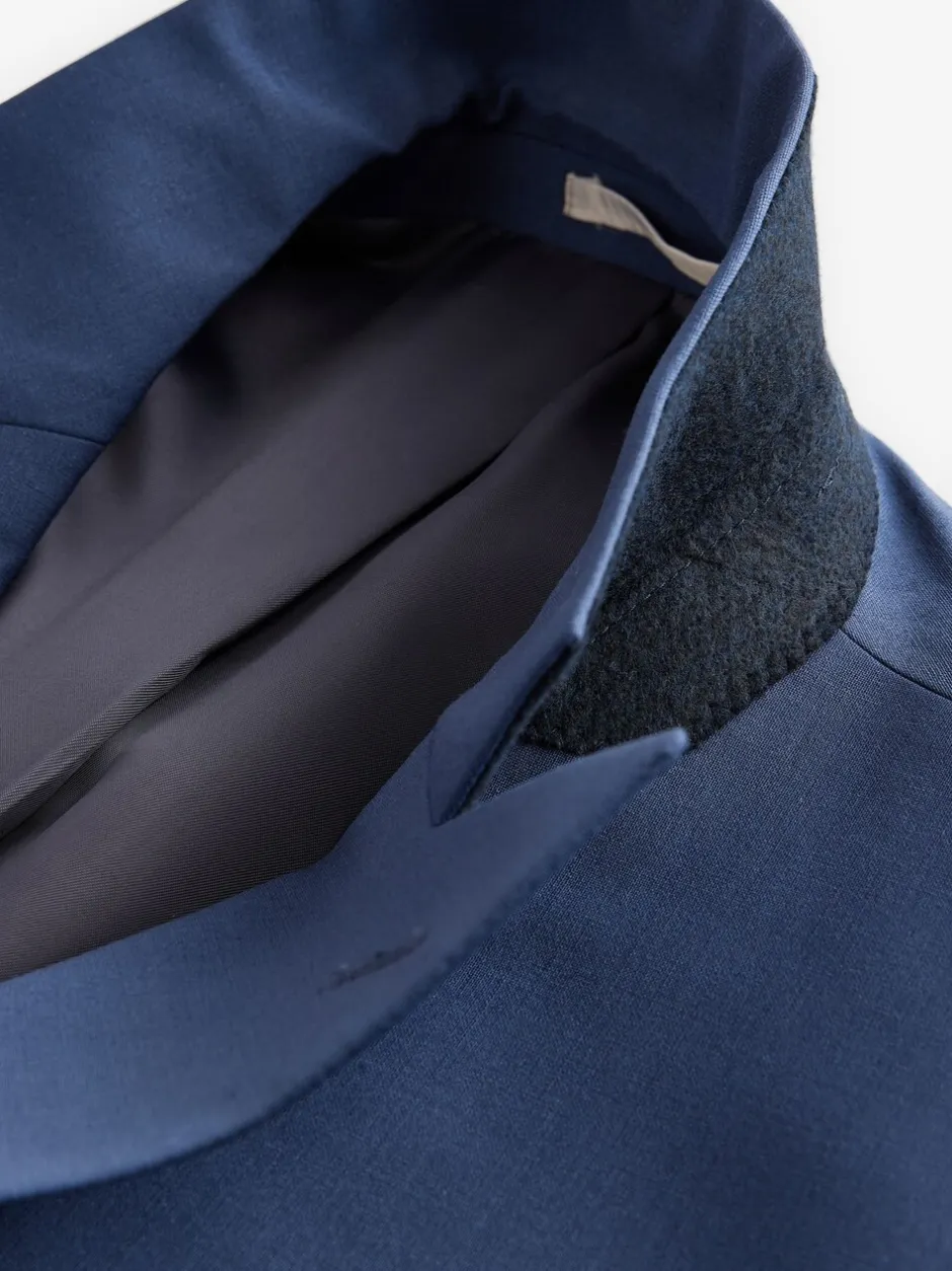 Pakken|Next - Slim fit Jack van wol Blend Motionflex Pak Blauw