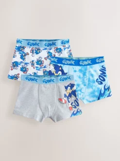 Ondergoed|Next Blauw - Sonic Boxers 3 Pack (2-14jr)