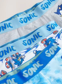 Ondergoed|Next Blauw - Sonic Boxers 3 Pack (2-14jr)