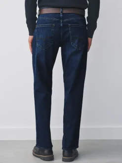 Jeans|Next - Straight fit - Signature jeans met ceintuur Blauw