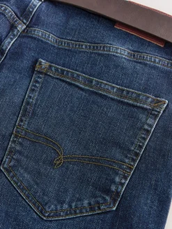 Jeans|Next - Straight fit - Signature jeans met ceintuur Blauw