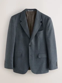 Pakken*Next - Tailored Fit Merino Wool Blend Suit Jacket Blauw