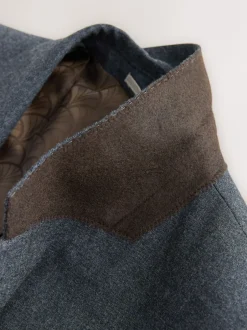 Pakken*Next - Tailored Fit Merino Wool Blend Suit Jacket Blauw
