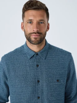 Shirts|Next - Textured Shacket Overshirt Blauw