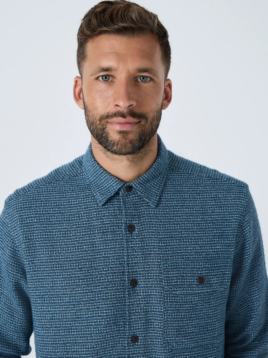 Shirts|Next - Textured Shacket Overshirt Blauw