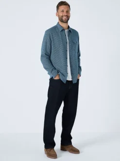 Shirts|Next - Textured Shacket Overshirt Blauw