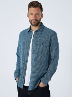 Shirts|Next - Textured Shacket Overshirt Blauw
