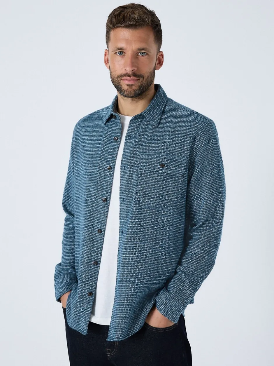 Shirts|Next - Textured Shacket Overshirt Blauw