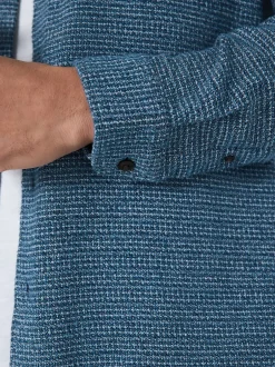 Shirts|Next - Textured Shacket Overshirt Blauw